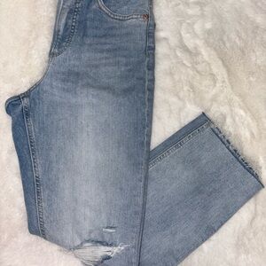EXPRESS Stylish Light Blue Distressed Jeans